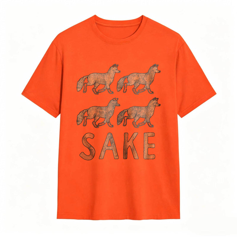 Four Fox Sake Funny Graphic Novelty Tee