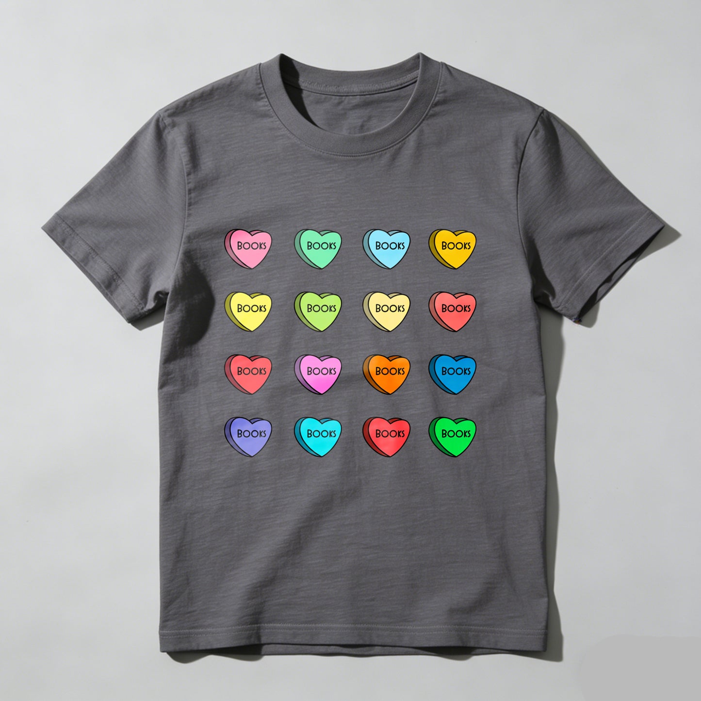 Wardrobecart Colorful Hearts With Boop Text Unisex Classic T-shirt