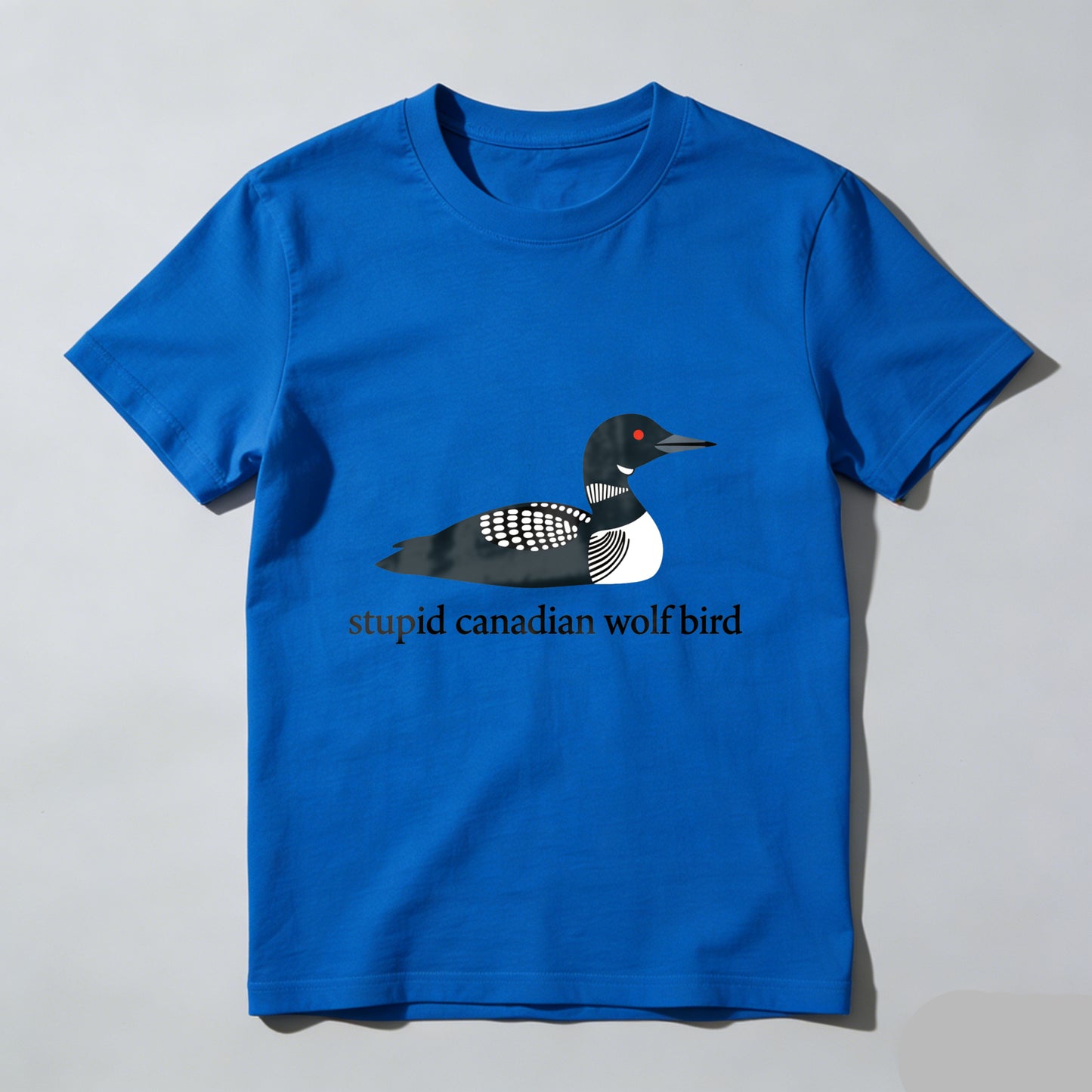 Wardrobecart Loon Bird With Checkered Wings And Red Eye Unisex Classic T-shirt