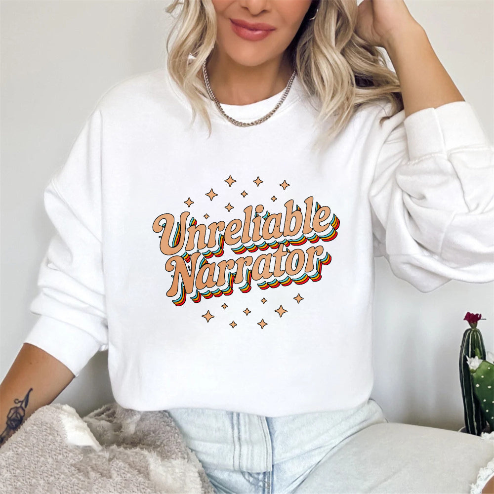 Wardrobecart Unreliable Narrator Pattern Unisex Classic Sweatshirt