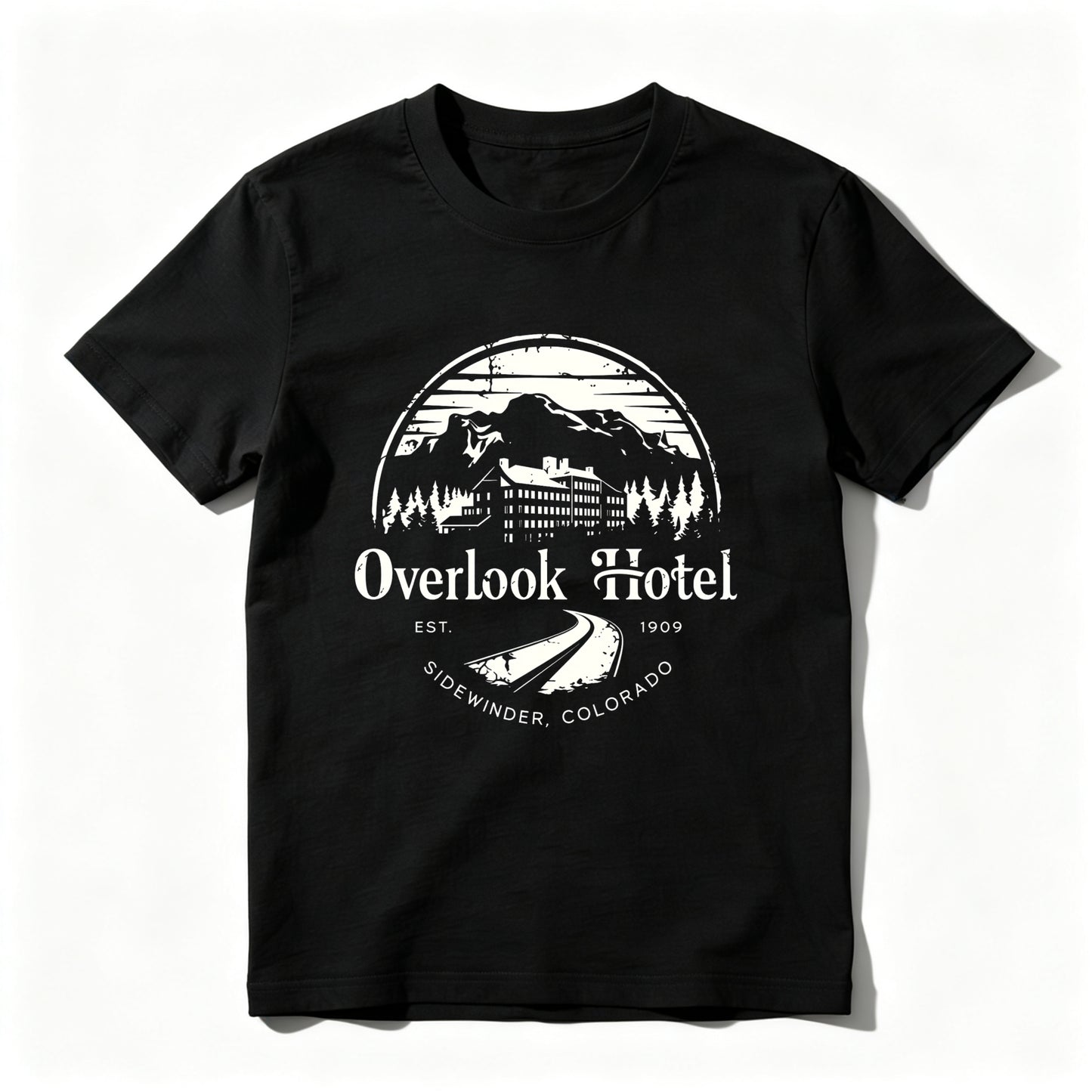 Wardrobecart Overlook Hotel Mountain Scene Design Unisex Classic T-shirt