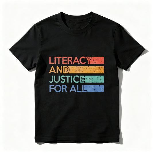 Wardrobecart Literacy And Justice For All Unisex Classic T-shirt