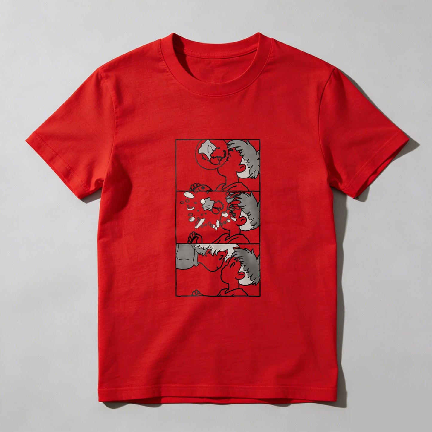 Abstract Artwork With Three Panels tshirt 100% cotton