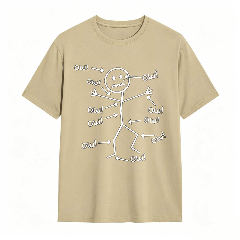 Owl Stick Figure With Arrows And Text Unisex Classic T-shirt