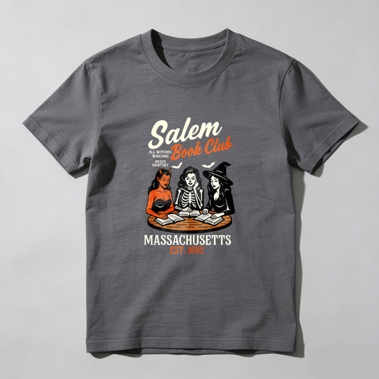 Wardrobecart Salem Book Club Witches Reading Magic Spells Unisex Classic T-shirt
