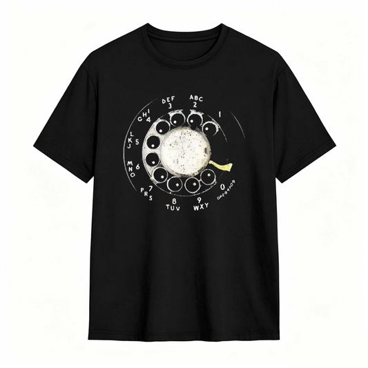 Vintage Rotary Phone Dial Pattern T-Shirt