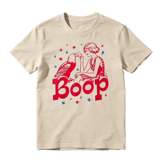 Boop The Eagle Retro America 4th of July Patriotic Graphic T-Shirt