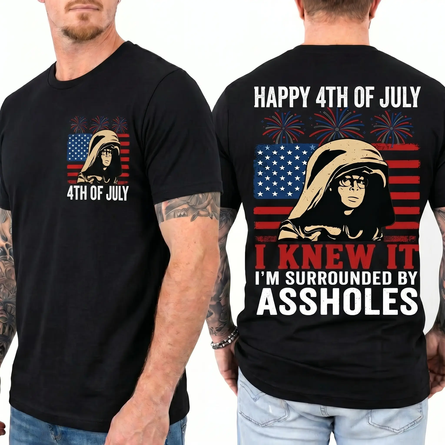 I Knew It I'm Surrounded 4th Of July T-Shirt