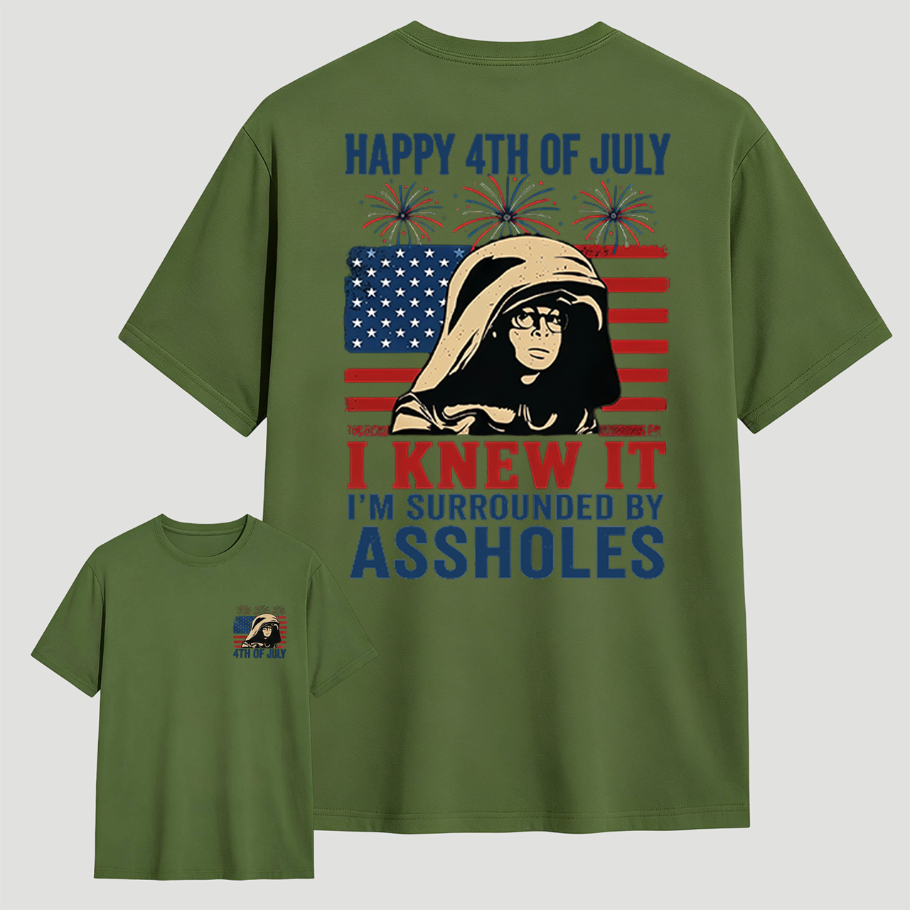 I Knew It I'm Surrounded 4th Of July T-Shirt