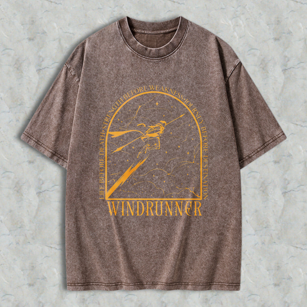 Wardrobecart Windrunner Archer Design With Inspirational Quote Unisex Washed T-shirt