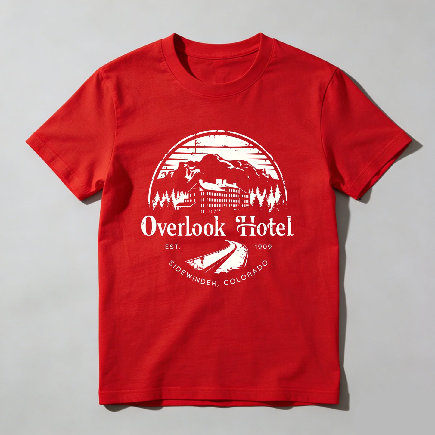 Wardrobecart Overlook Hotel Mountain Scene Design Unisex Classic T-shirt