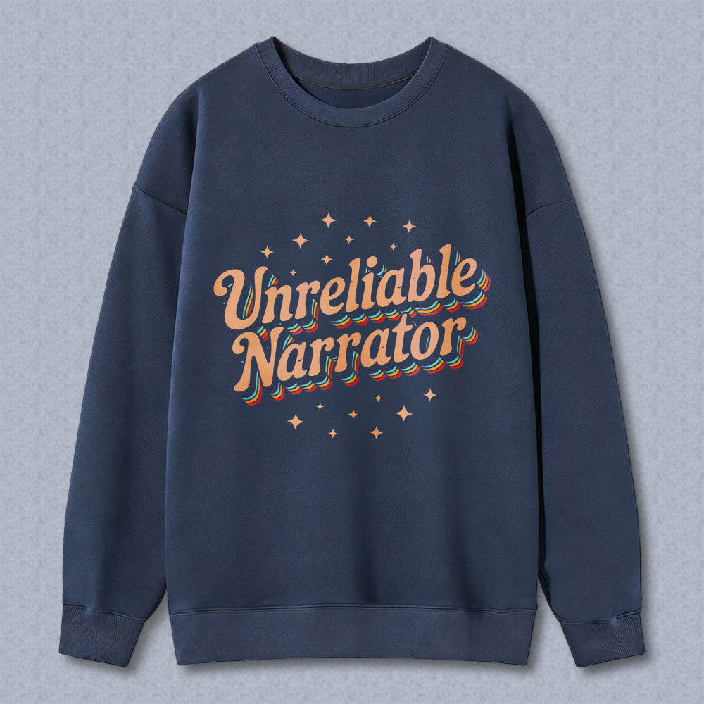 Wardrobecart Unreliable Narrator Pattern Unisex Classic Sweatshirt