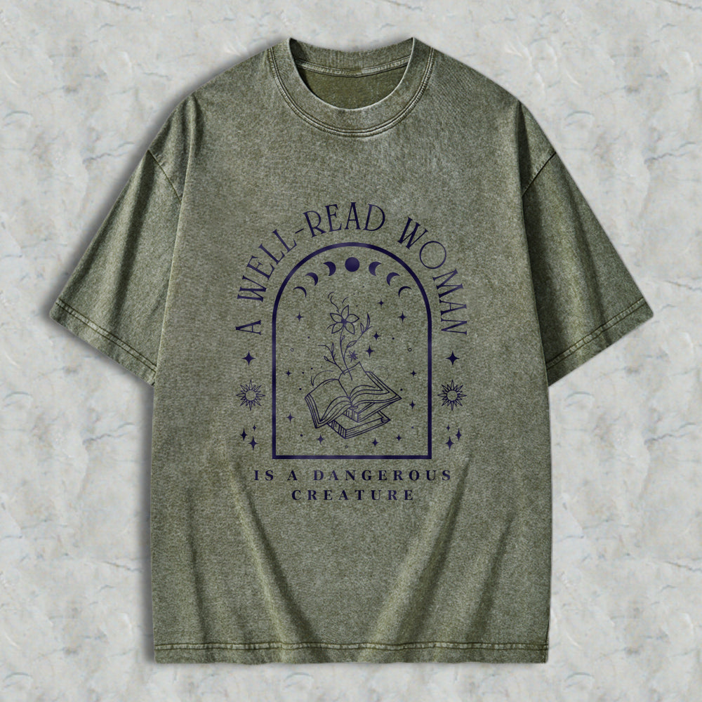 Wardrobecart Mystic Symbol And Rune Design Unisex Washed T-shirt