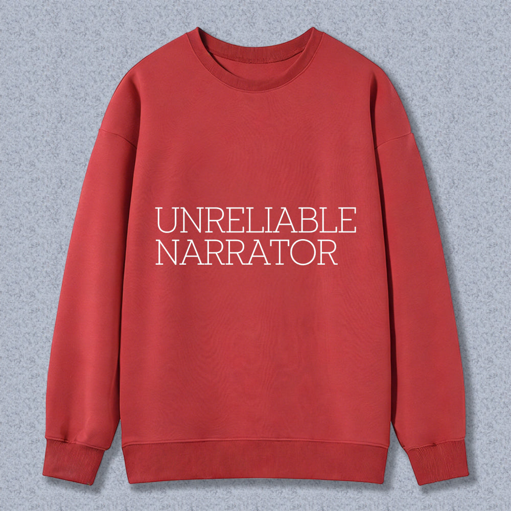 Wardrobecart Unreliable Narrator Unisex Classic Sweatshirt