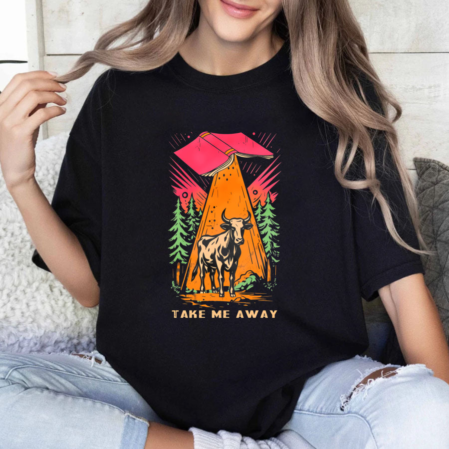 Wardrobecart Mountain Bull Forest Sunset Adventure Take Me Away Unisex Classic T-shirt
