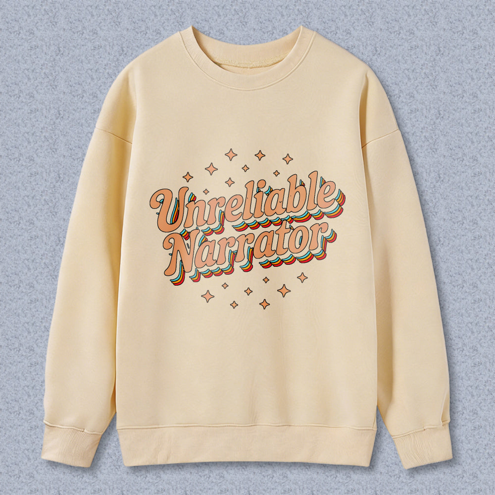 Wardrobecart Unreliable Narrator Pattern Unisex Classic Sweatshirt