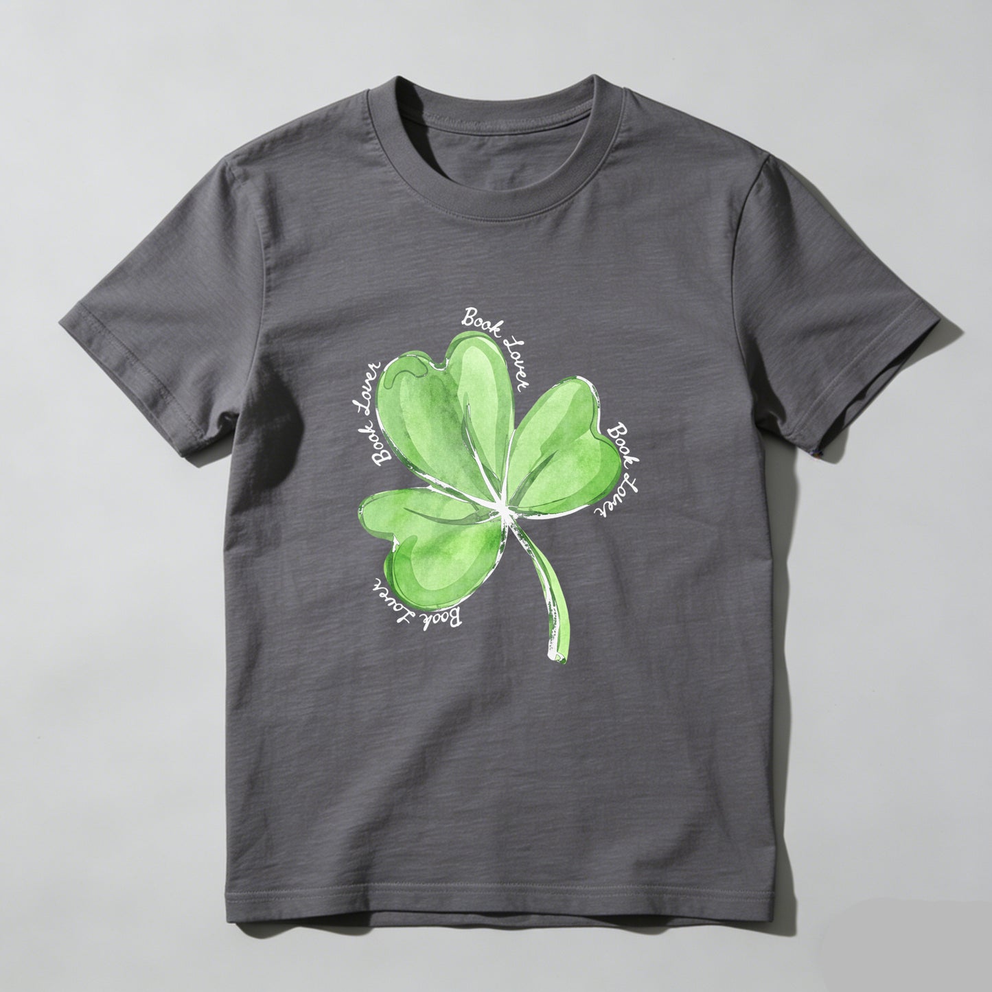Wardrobecart Four Leaf Clover Watercolor Design Unisex Classic T-shirt