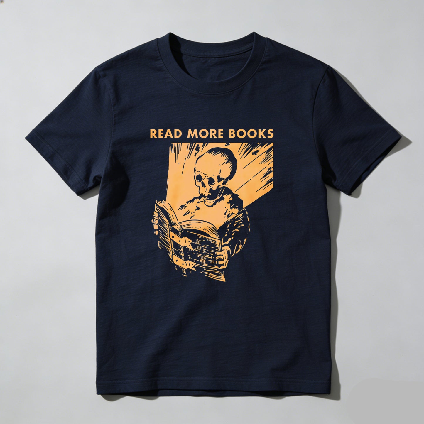 Wardrobecart Read More Books Skull Reading Book Unisex Classic T-shirt