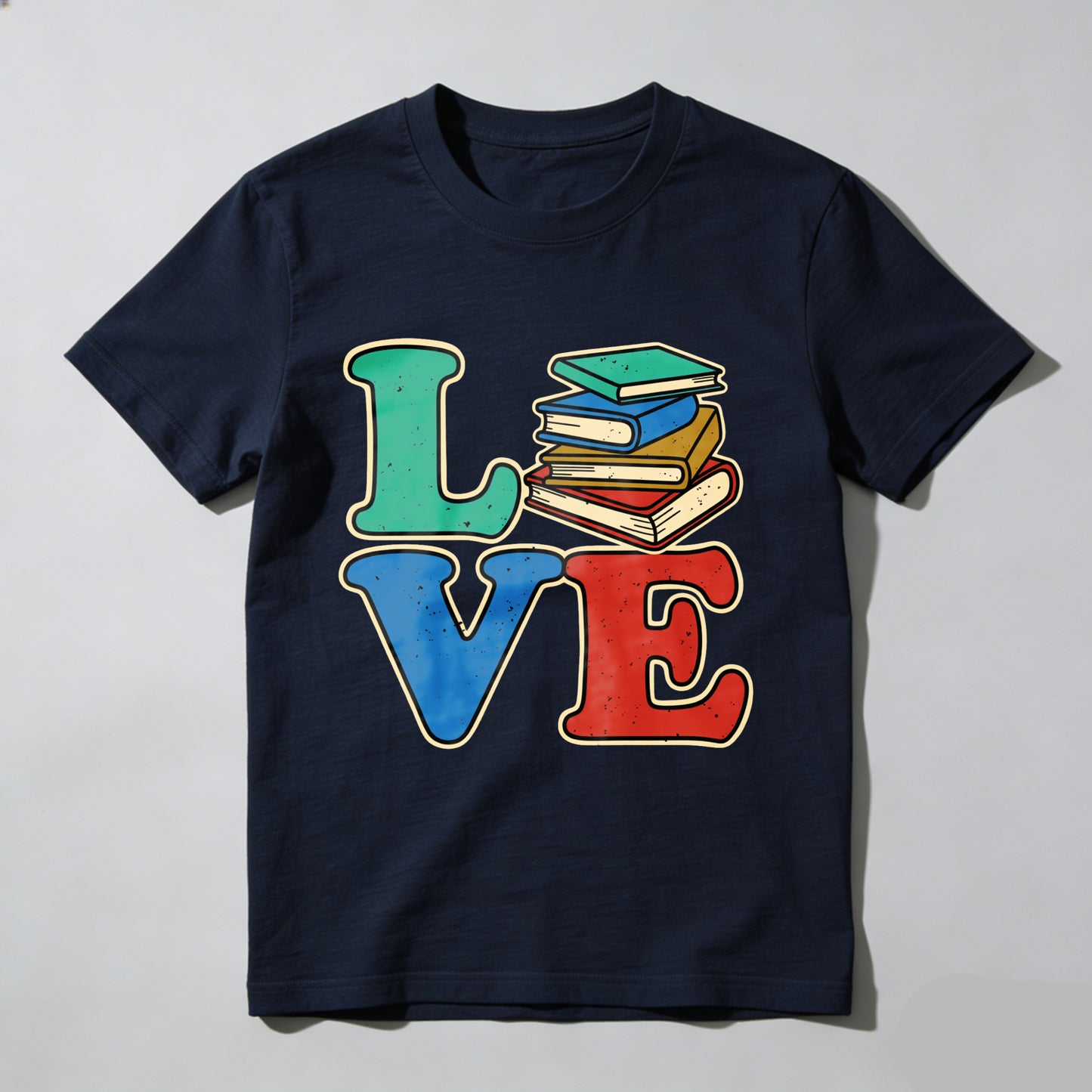 Wardrobecart Love Books Stack Design Print Unisex Classic T-shirt