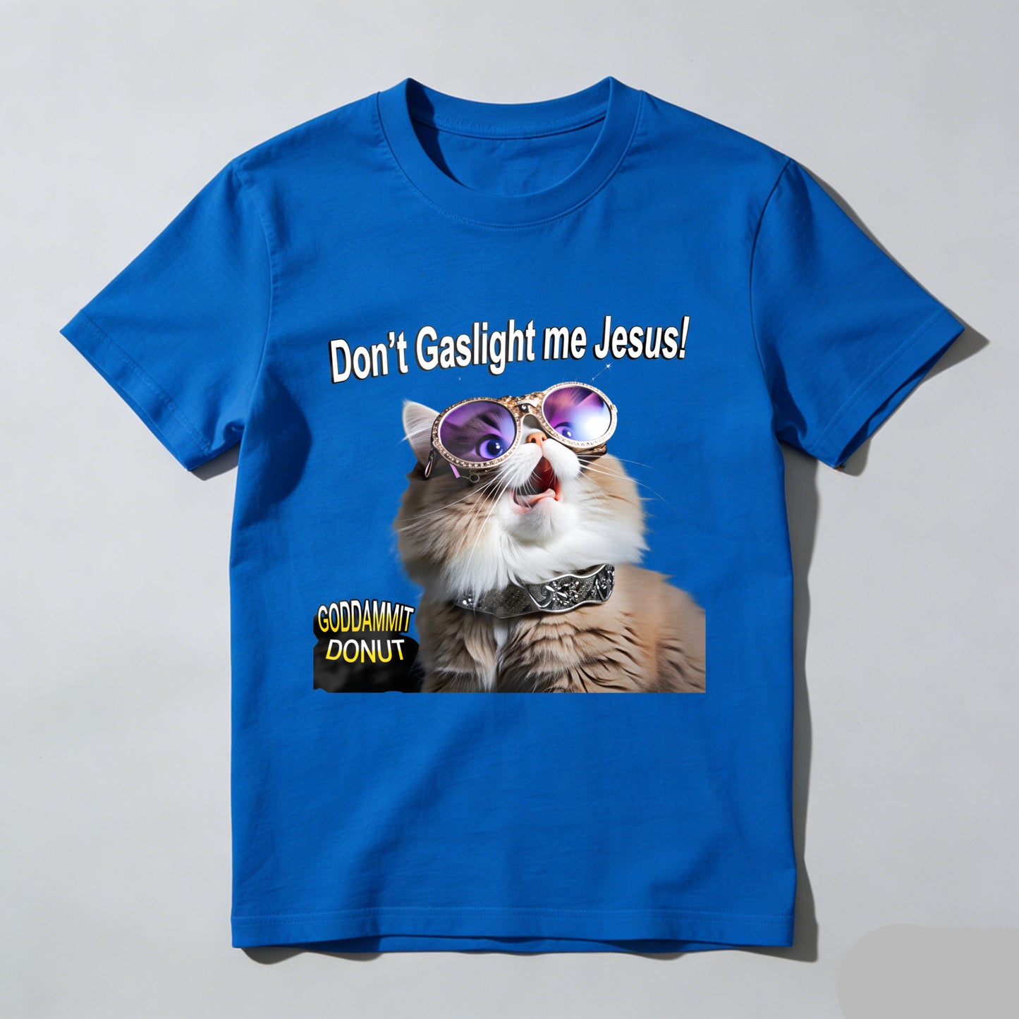 Wardrobecart Don't Gaslight Me  Cat With Sunglasses Unisex Classic T-shirt