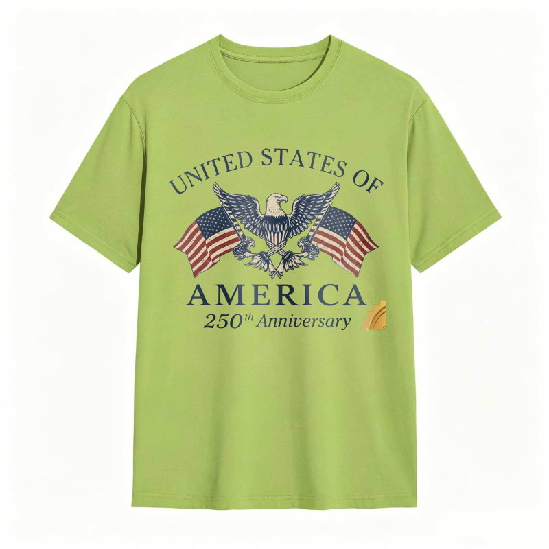 United States Of America 250th Anniversary Eagle And Flag Design T-shirt
