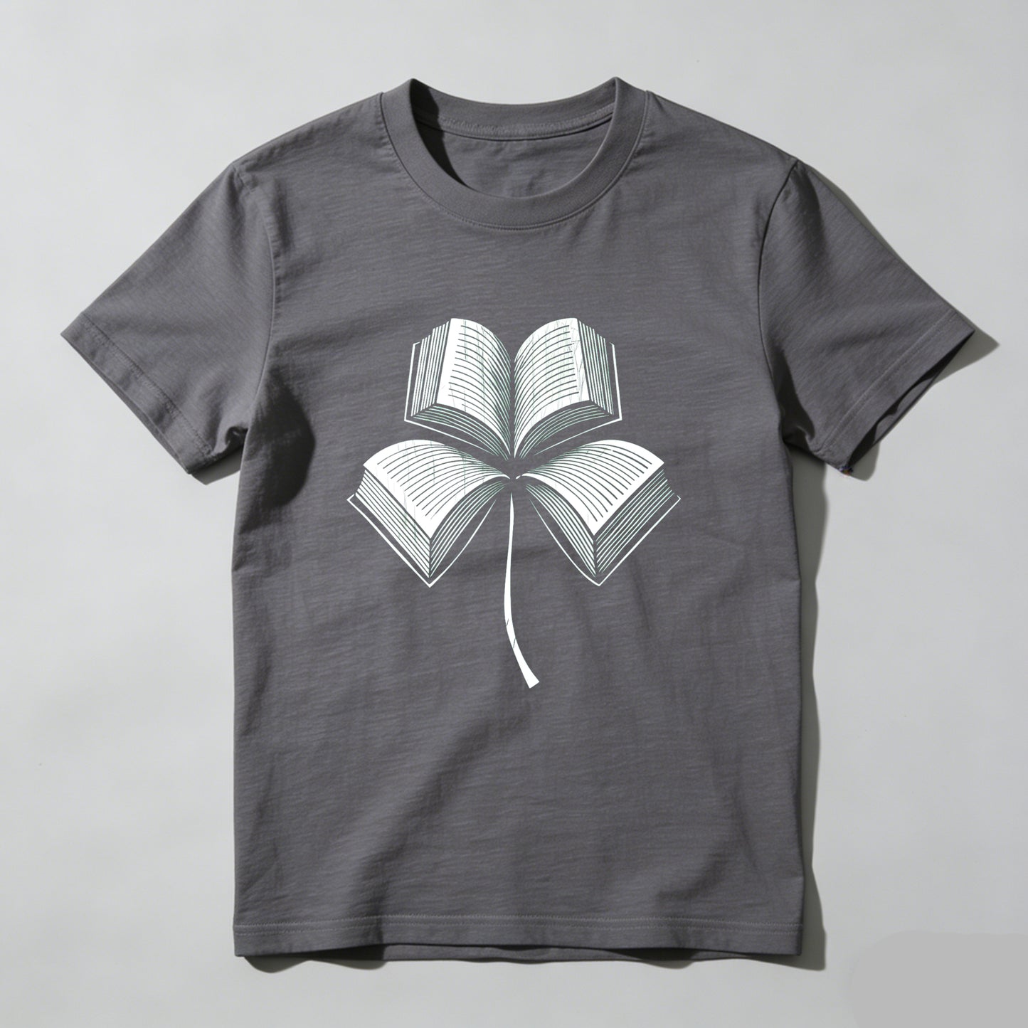Wardrobecart Book Pages Form Clover Shape Unisex Classic T-shirt