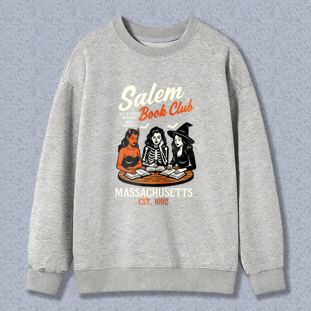 Wardrobecart Salem Book Club Witches Reading Books Est 1692 Unisex Classic Sweatshirt