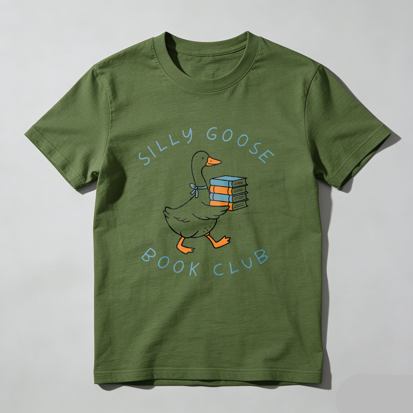 Wardrobecart Silly Goose Book Club Duck With Books Unisex Classic T-shirt