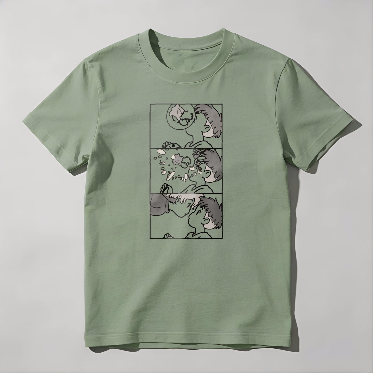 Abstract Artwork With Three Panels tshirt 100% cotton