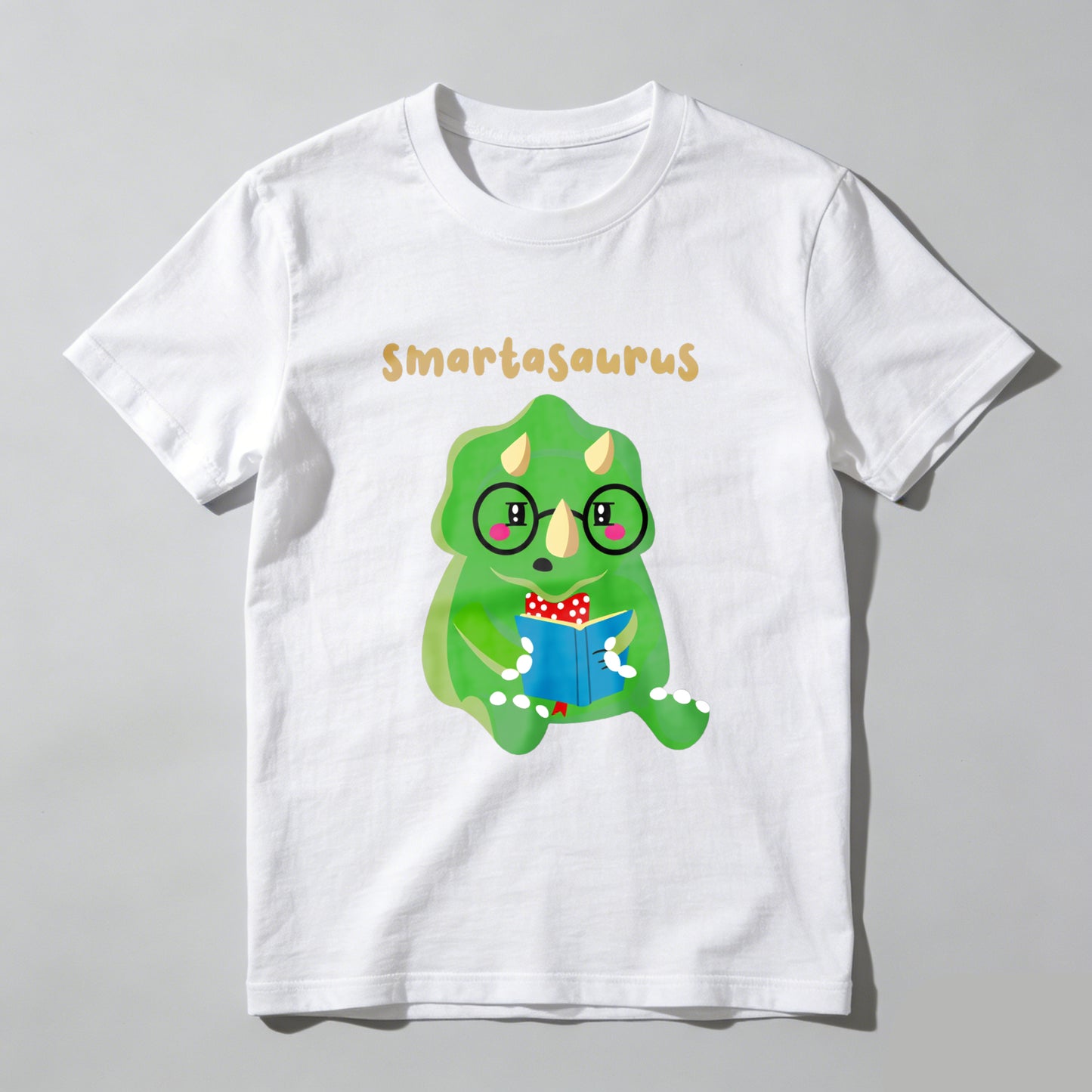 Wardrobecart Smartasaurus Dinosaur Reading Book With Glasses Unisex Classic T-shirt
