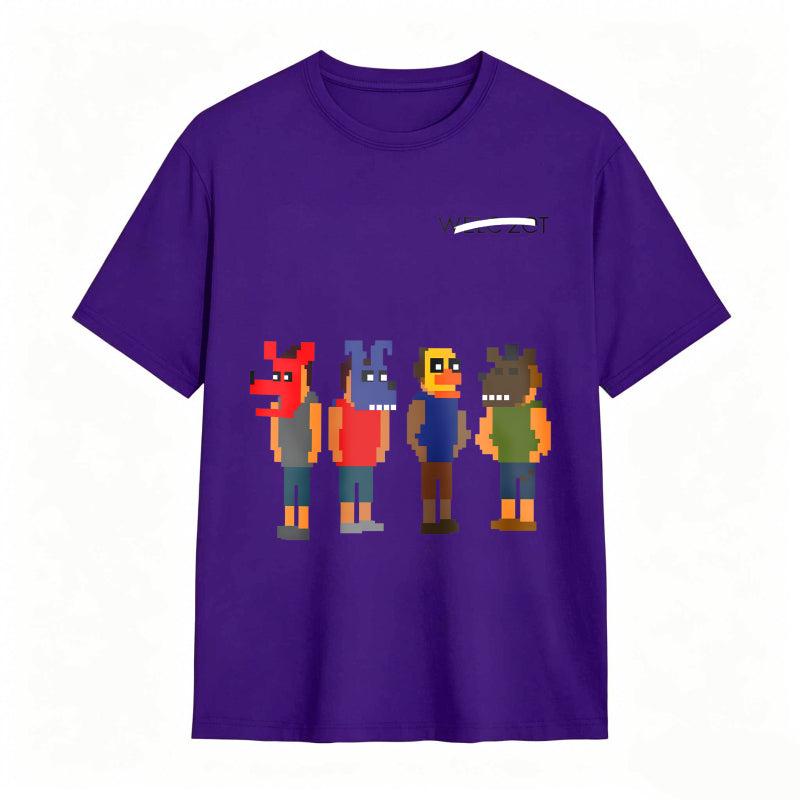 Pixel Art Characters With Text Welc Zot Unisex Classic T-shirt