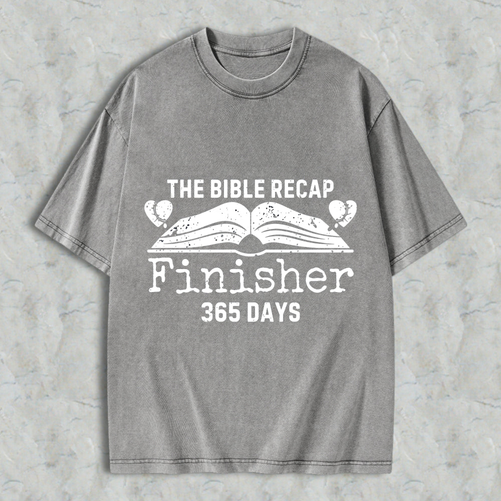 Wardrobecart The Bible Recap Finisher 365 Days Unisex Washed T-shirt