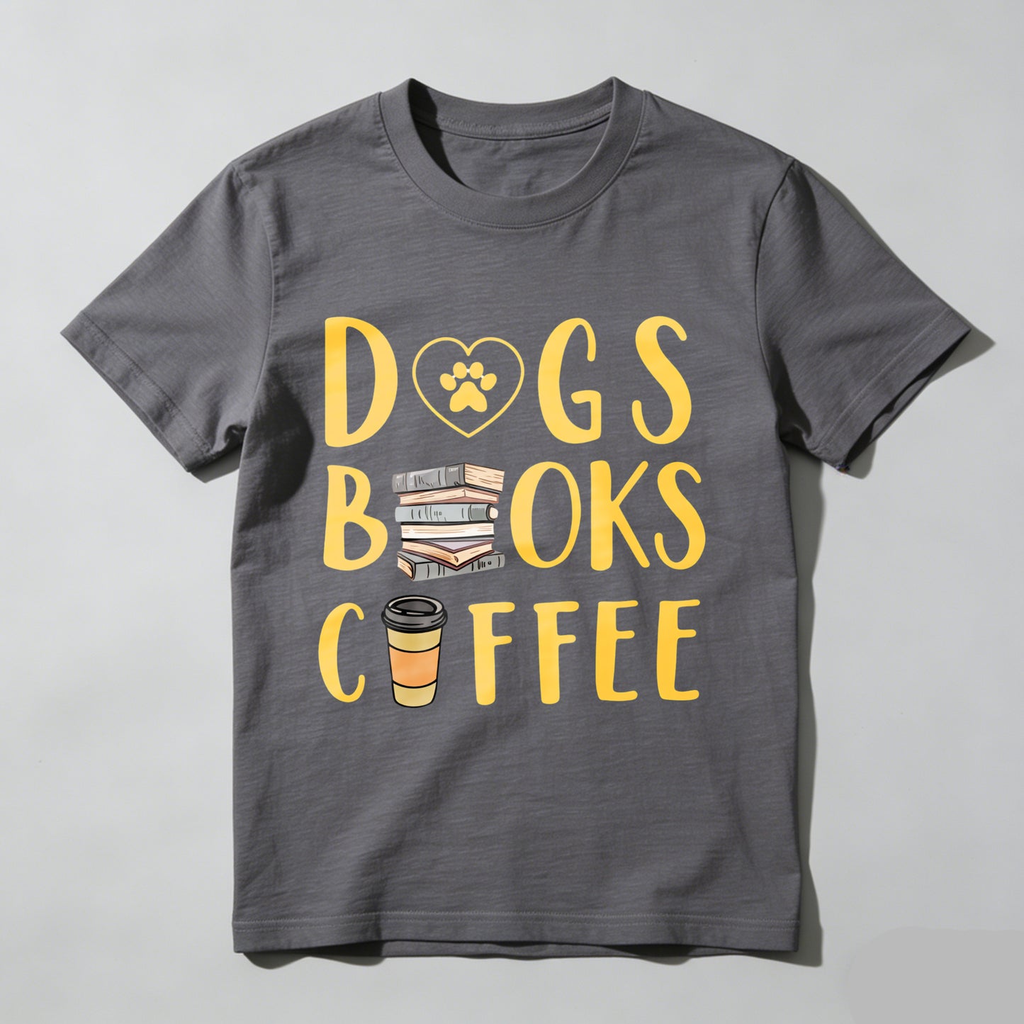 Wardrobecart Dogs Books Coffee Unisex Classic T-shirt
