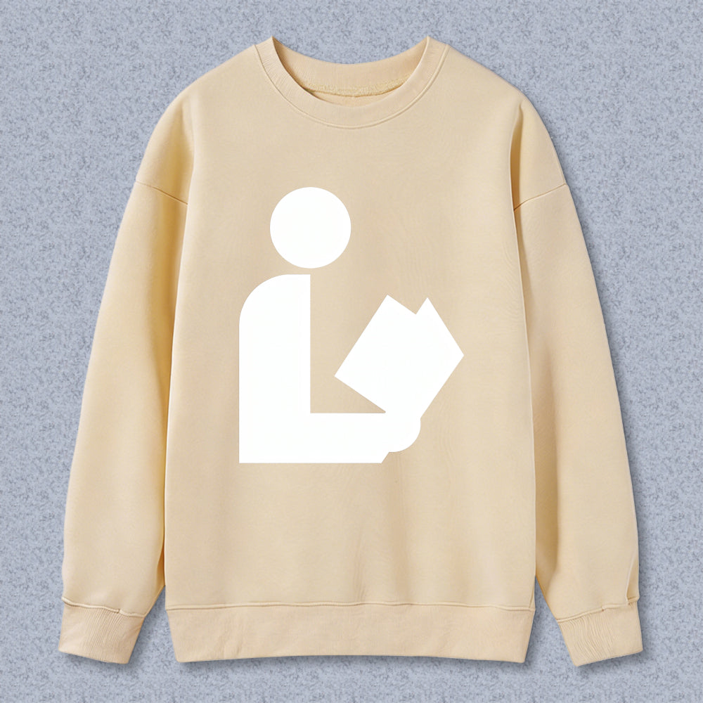 Wardrobecart Reading Person Icon Unisex Classic Sweatshirt