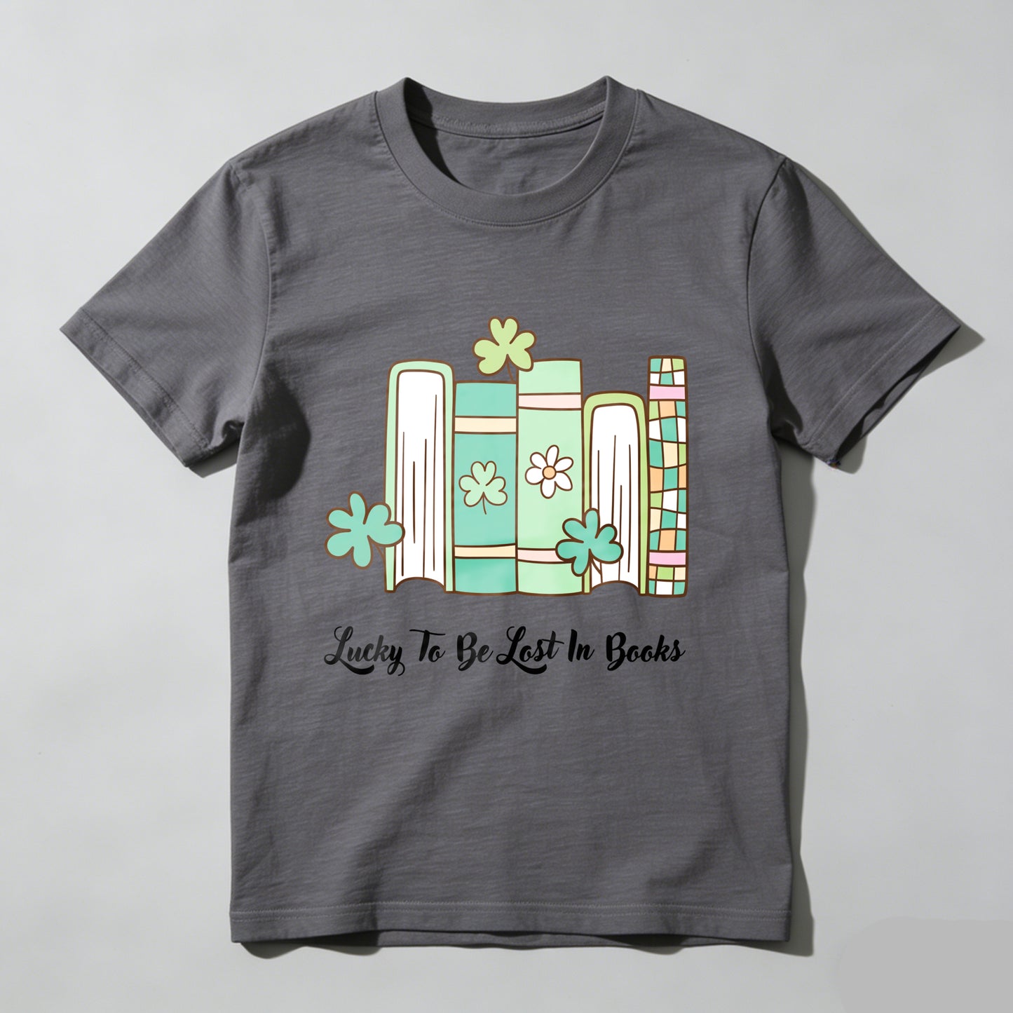 Wardrobecart Books With Flowers And Text Unisex Classic T-shirt