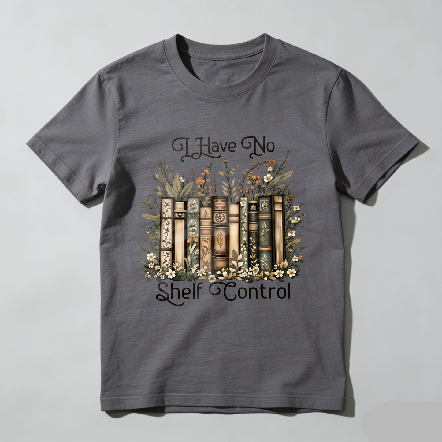Wardrobecart I Have No Shelf Control Books And Flowers Pattern Unisex Classic T-shirt