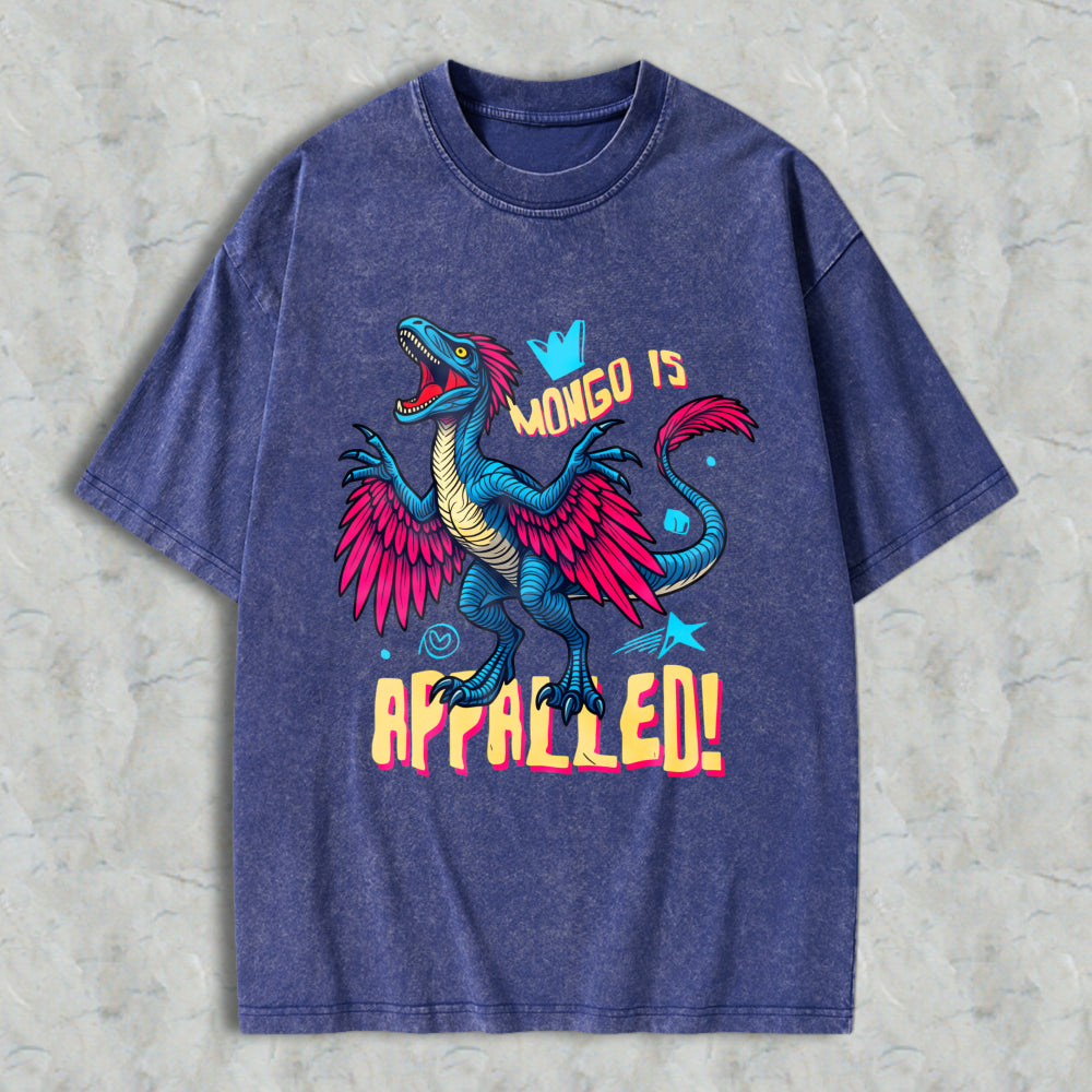 Wardrobecart Dragon With Crown And Wings Mongo Is Appalled Unisex Washed T-shirt