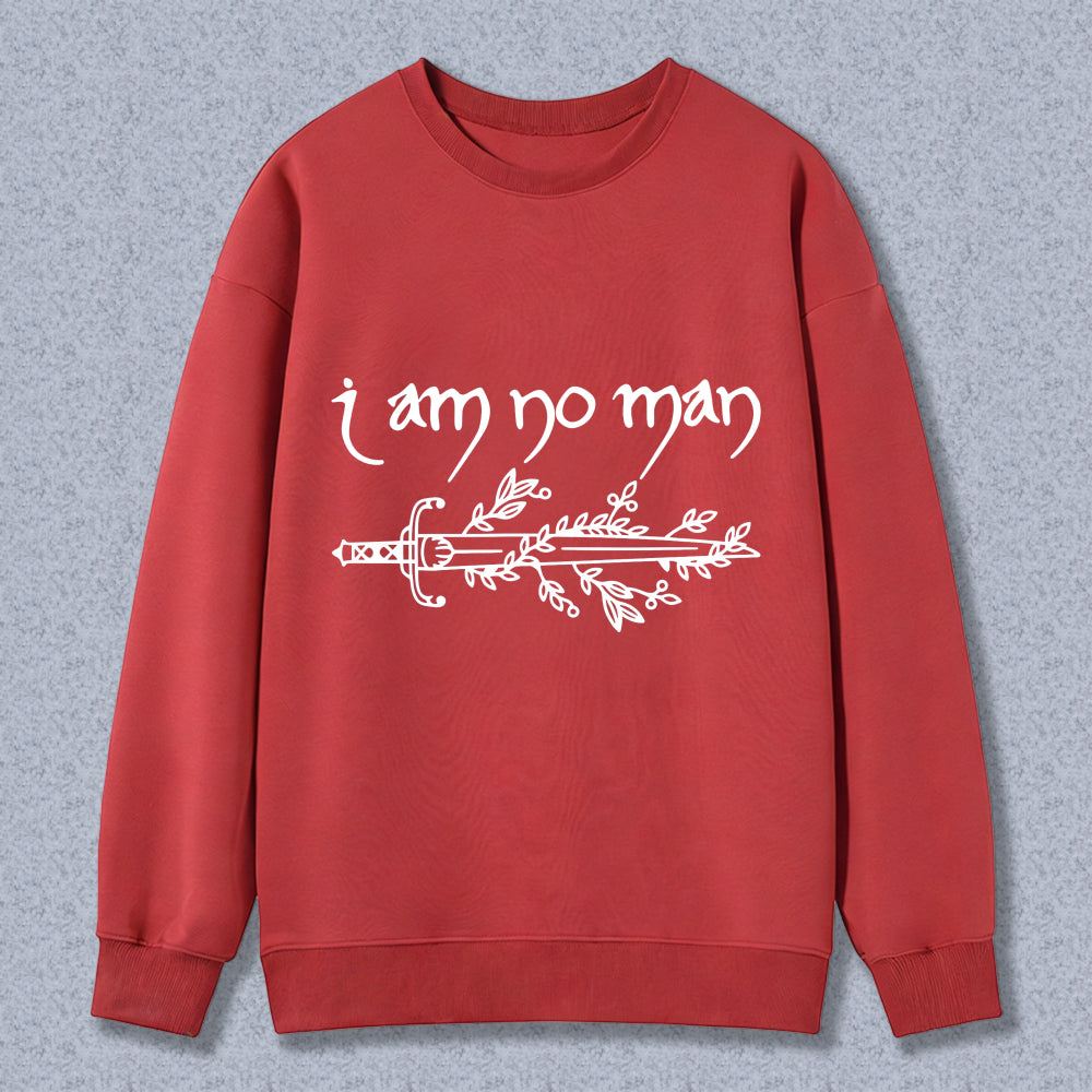 Wardrobecart I Am No Man Sword With Leaves Design Unisex Classic Sweatshirt