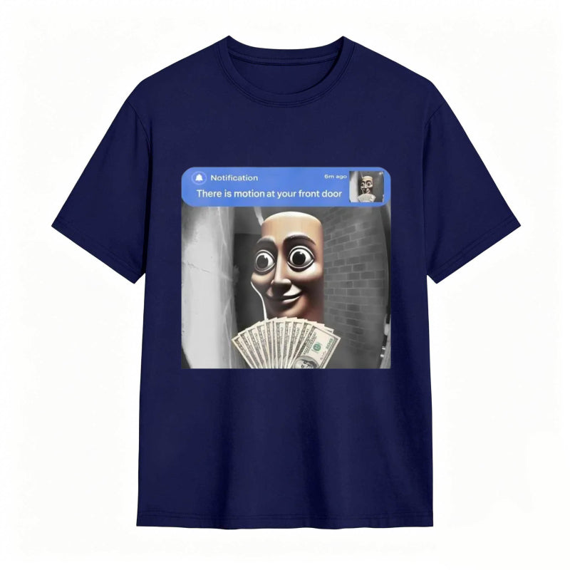 “There is Motion at Your Front Door” Tung Tung Tung Sahur Meme T-Shirt