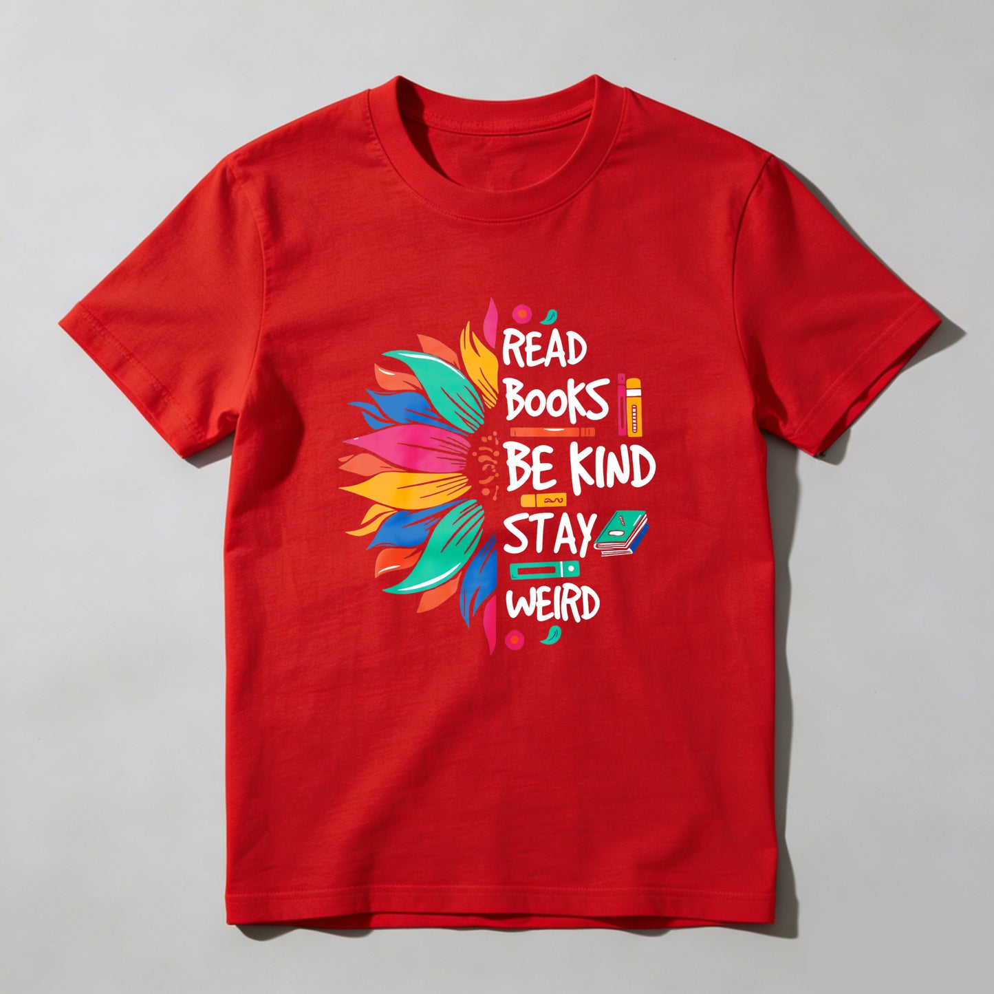 Wardrobecart Read Books Be Kind Stay Weird Unisex Classic T-shirt