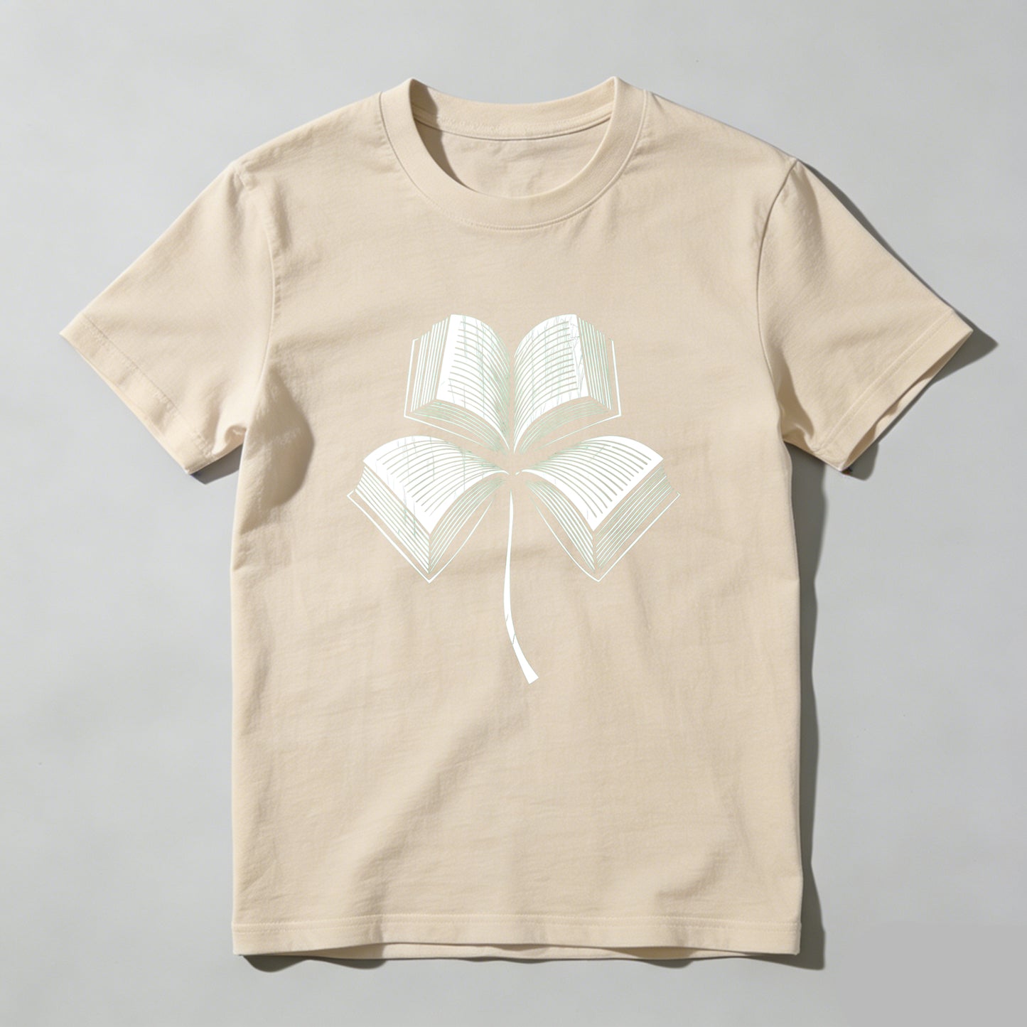Wardrobecart Book Pages Form Clover Shape Unisex Classic T-shirt