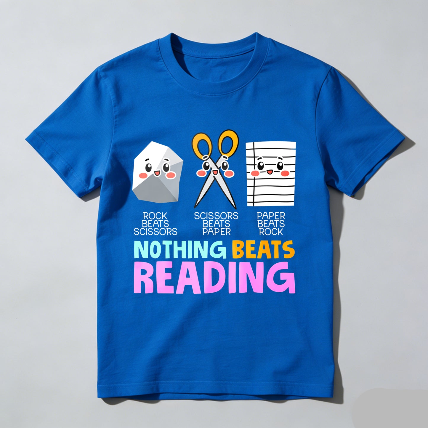 Wardrobecart Rock Beats Scissors Scissors Beats Paper Paper Beats Rock Nothing Beats Reading Unisex Classic T-shirt