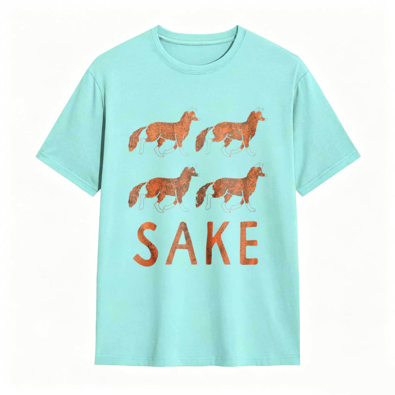 Four Fox Sake Funny Graphic Novelty Tee