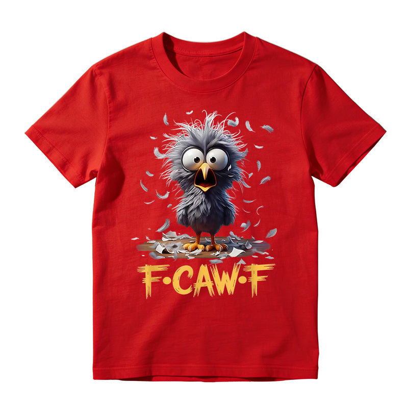 F-CAW-F Cute Cartoon Humor Graphic Tee