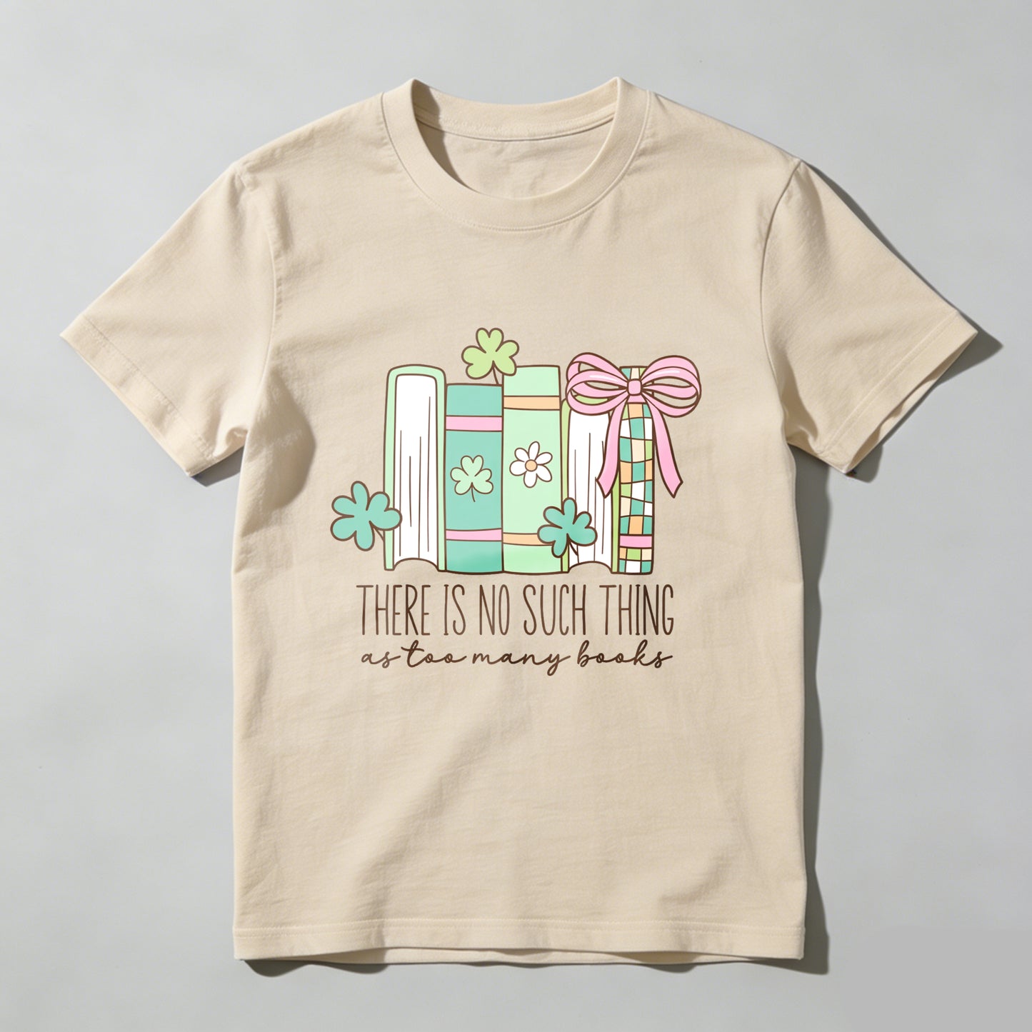Wardrobecart Books With Flowers And Ribbon Design Unisex Classic T-shirt