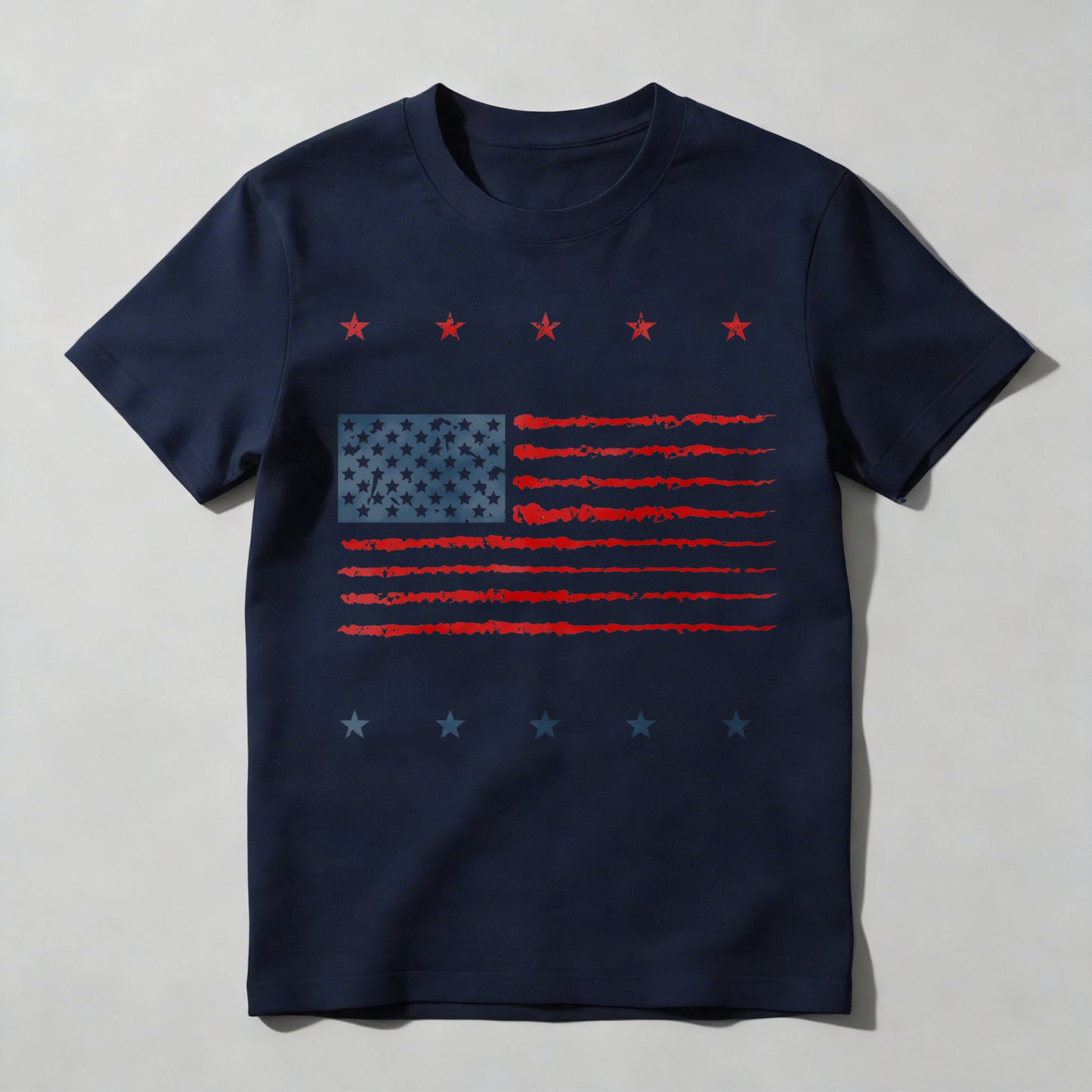 American Flag Design With Stars And Stripes T-shirt