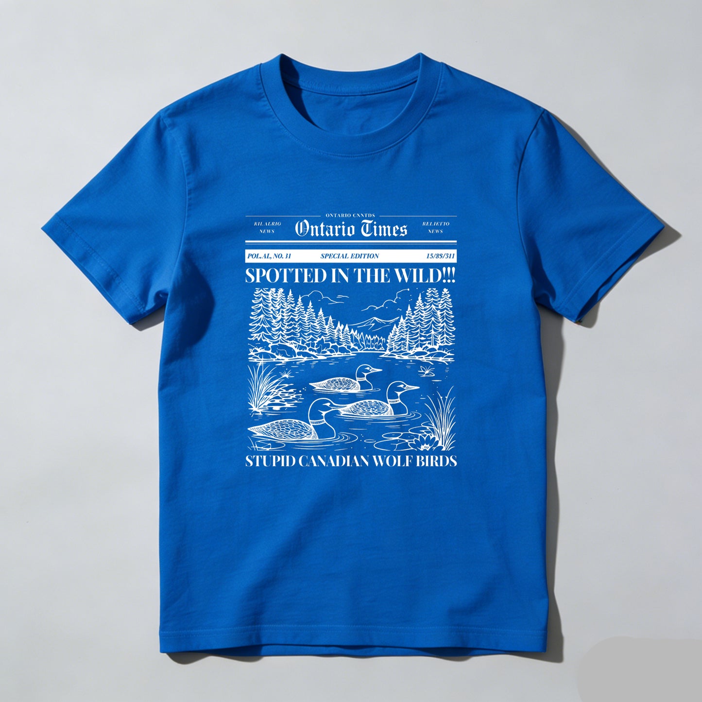 Wardrobecart Ontario Times Spotted In The Wild Stupid Canadian Wolf Birds Unisex Classic T-shirt