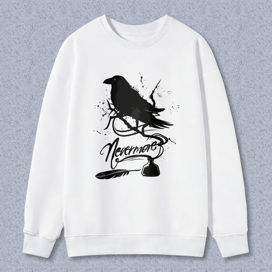 Wardrobecart Crow Nevermore Feather Unisex Classic Sweatshirt