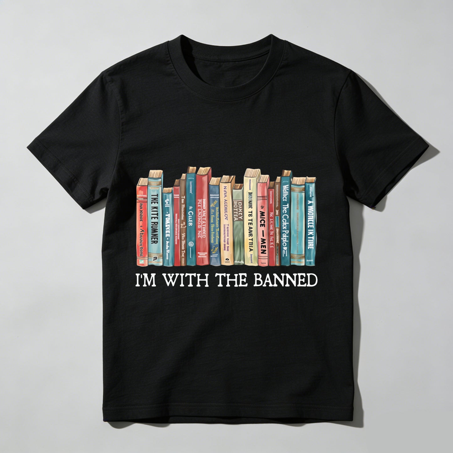 Wardrobecart I'm With The Banned Book Spine Design Unisex Classic T-shirt