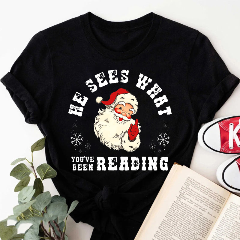 Wardrobecart He Sees What You've Been Reading Unisex Classic T-shirt